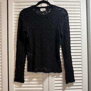 Chocolate Black Lace Blouse